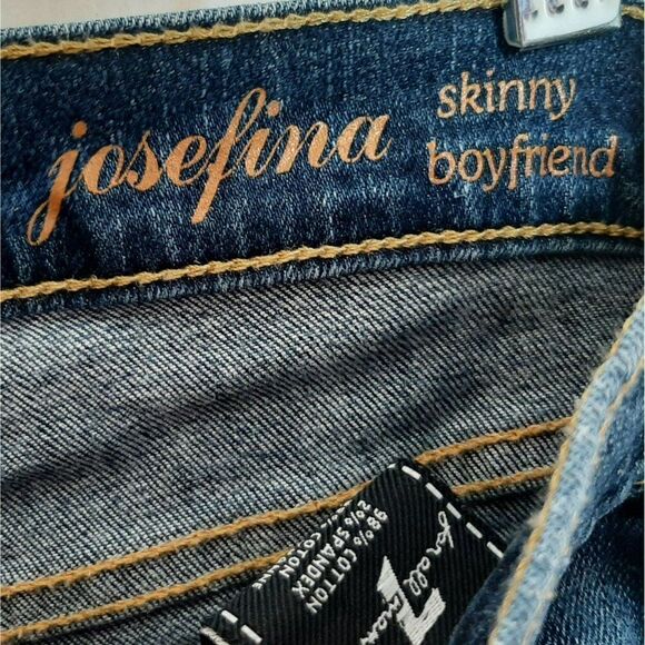 7 For All Mankind Josefina Skinny Boyfriend Jeans sz 24 - Picture 7 of 12